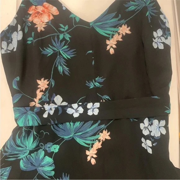 Banana Republic Black Floral High Low Dress - Picture 5 of 7